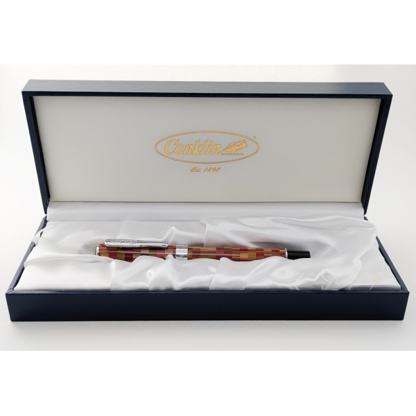 Conklin Stylograph Mosaic brown/red Fountain Pen