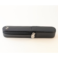 Visconti Black Leather Single Pen case