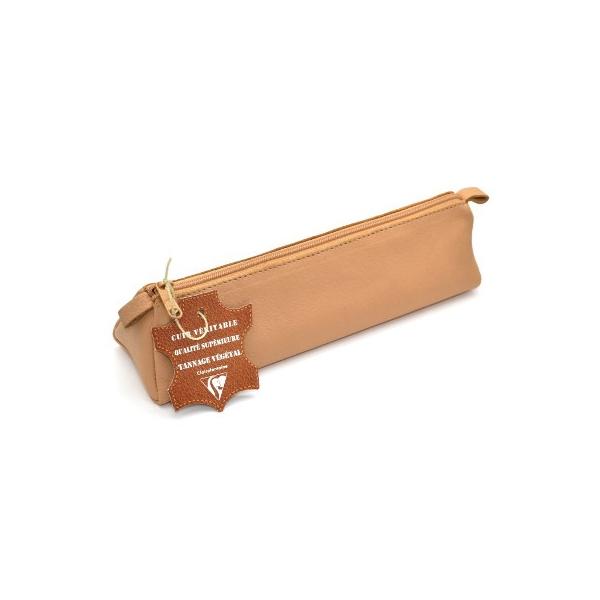 Clairefontaine trapezoid pencil case tan