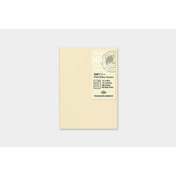 Traveler's Company Passport Free diary Monthly 006