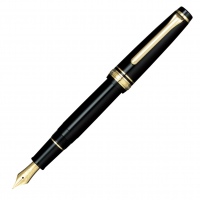 Sailor PG Slim Black Fountain Pen (gold trim)