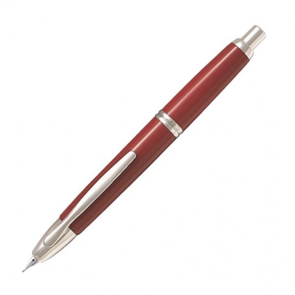 Pilot Capless Fountain Pen Rhodium Trim Red