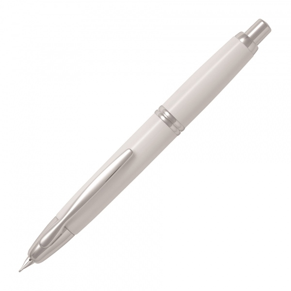 Pilot Capless Fountain Pen Rhodium Trim White