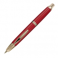 Pilot Capless Fountain Pen Gold Trim Red