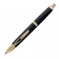 Pilot Capless Fountain Pen Gold Trim Black