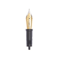 Edison number 6 nib steel gold plated