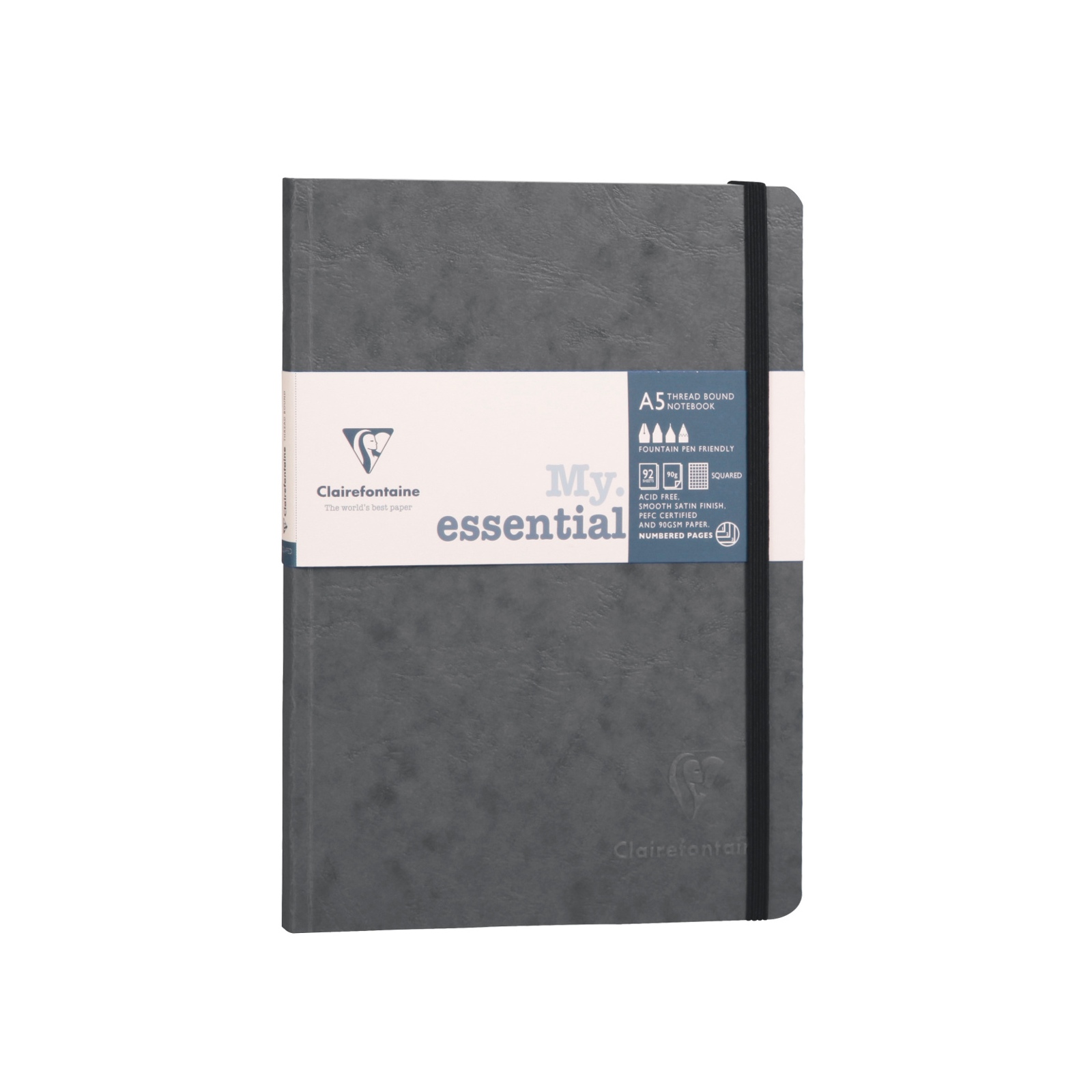 Ideal for Bullet Journals Clairefontaine My Essential A5 grey notebook