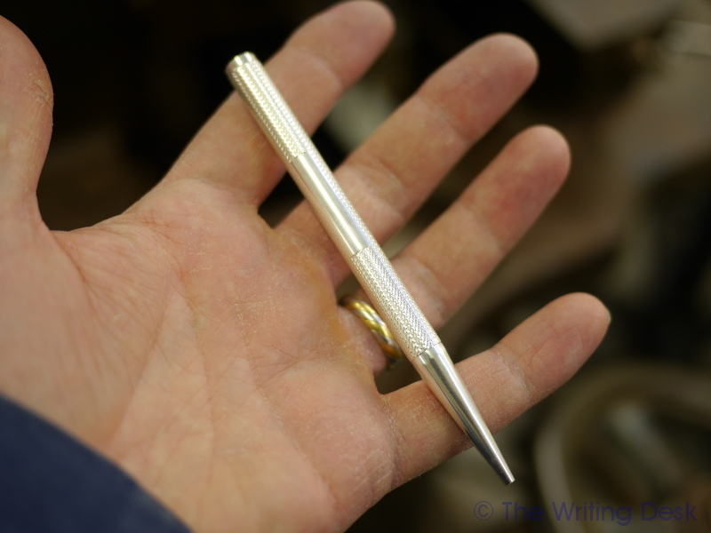 engraving on yard-o-led silver pen